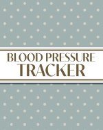XL Large Print 1-Year Blood Pressure Tracker (Cream Polka Dots on Blue)
