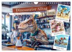 Dinosaurier-Alltag - Wenn sie nicht ausgestorben wären! (Wandkalender 2026 DIN A4 quer), CALVENDO Monatskalender
