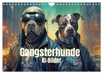 Gangsterhunde - KI-Bilder (Wandkalender 2026 DIN A4 quer), CALVENDO Monatskalender