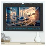Zukunftsvision Megacity (hochwertiger Premium Wandkalender 2026 DIN A2 quer), Kunstdruck in Hochglanz