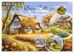 Kleine Cottages - Romantische Fantasiehäuschen (Tischkalender 2026 DIN A5 quer), CALVENDO Monatskalender