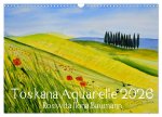 Toskana Aquarelle (Wandkalender 2026 DIN A3 quer), CALVENDO Monatskalender