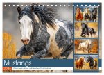 Mustangs. Pferde in ihrer wildesten Schönheit (Tischkalender 2026 DIN A5 quer), CALVENDO Monatskalender