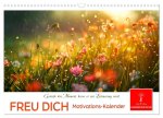 Freu Dich Motivations-Kalender (Wandkalender 2026 DIN A3 quer), CALVENDO Monatskalender
