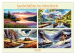 Landschaften im Jahreskreis (Wandkalender 2026 DIN A2 quer), CALVENDO Monatskalender