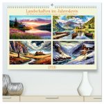 Landschaften im Jahreskreis (hochwertiger Premium Wandkalender 2026 DIN A2 quer), Kunstdruck in Hochglanz