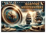 Maritime Meisterwerke: Ein KI-Kalender für Seefahrerherzen (Tischkalender 2026 DIN A5 quer), CALVENDO Monatskalender