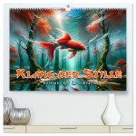Klang der Stille - Kois aus der KI Dimension (hochwertiger Premium Wandkalender 2026 DIN A2 quer), Kunstdruck in Hochglanz
