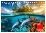Delfine - schlaue Jäger (Tischkalender 2026 DIN A5 quer), CALVENDO Monatskalender