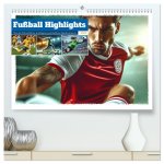 Fußball Highlights - Von der KI geschaffene Spielmomente (hochwertiger Premium Wandkalender 2026 DIN A2 quer), Kunstdruck in Hochglanz