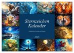 Sternzeichen-Kalender - Galaktische Porträts mit Datum (Tischkalender 2026 DIN A5 quer), CALVENDO Monatskalender