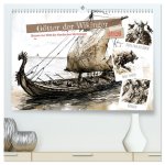 Götter der Wikinger - Skizzen zur Welt der Nordischen Mythologie (hochwertiger Premium Wandkalender 2026 DIN A2 quer), Kunstdruck in Hochglanz