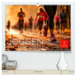 Joggen, gesund laufen (hochwertiger Premium Wandkalender 2026 DIN A2 quer), Kunstdruck in Hochglanz