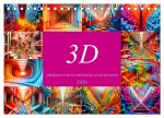 3D - Abstrakte und futuristische Illustrationen (Tischkalender 2026 DIN A5 quer), CALVENDO Monatskalender