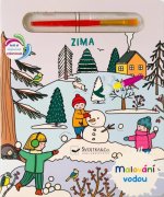 Malování vodou Zima