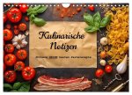 Kulinarische Notizen - Notiere deine besten Pastarezepte (Wandkalender 2026 DIN A4 quer), CALVENDO Monatskalender