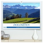 Dolomiten - Latemar und Rosengarten (hochwertiger Premium Wandkalender 2026 DIN A2 quer), Kunstdruck in Hochglanz
