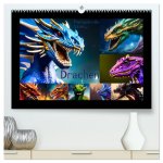 Phantasievolle Welt der Drachen (hochwertiger Premium Wandkalender 2026 DIN A2 quer), Kunstdruck in Hochglanz