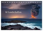 KI Landschaften (Tischkalender 2026 DIN A5 quer), CALVENDO Monatskalender