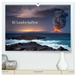 KI Landschaften (hochwertiger Premium Wandkalender 2026 DIN A2 quer), Kunstdruck in Hochglanz
