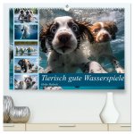 Tierisch gute Wasserspiele (hochwertiger Premium Wandkalender 2026 DIN A2 quer), Kunstdruck in Hochglanz