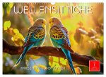 Wellensittiche farbenfroh und munter (Wandkalender 2026 DIN A3 quer), CALVENDO Monatskalender