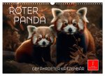Roter Panda - gefährdeter Katzenbär (Wandkalender 2026 DIN A3 quer), CALVENDO Monatskalender