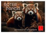 Roter Panda - gefährdeter Katzenbär (Wandkalender 2026 DIN A2 quer), CALVENDO Monatskalender