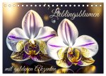 Lieblingsblumen mit goldenen Akzenten (Tischkalender 2026 DIN A5 quer), CALVENDO Monatskalender