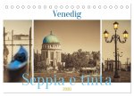 Venedig Seppia e tinta (Tischkalender 2026 DIN A5 quer), CALVENDO Monatskalender