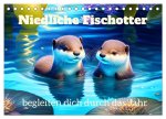Niedliche Fischotter begleiten dich durch das Jahr (Tischkalender 2026 DIN A5 quer), CALVENDO Monatskalender
