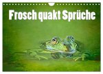 Frosch quakt Sprüche (Wandkalender 2026 DIN A4 quer), CALVENDO Monatskalender