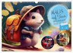 Maus auf Tour - Abenteuerkalender für Kids mit Planer (Wandkalender 2026 DIN A3 quer), CALVENDO Monatskalender