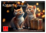 Katzen Freunde (Wandkalender 2026 DIN A4 quer), CALVENDO Monatskalender