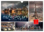 Metropolen - Weltstädte im Blitzlicht (Wandkalender 2026 DIN A4 quer), CALVENDO Monatskalender