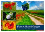 Bunte Mohnblumen - Impressionen der Mohnblüte in Acrylfarbe (Wandkalender 2026 DIN A4 quer), CALVENDO Monatskalender