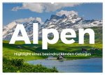Alpen - Highlight eines beeindruckenden Gebirges (Wandkalender 2026 DIN A2 quer), CALVENDO Monatskalender