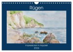 Rügen Impressionen in Aquarell (Wandkalender 2026 DIN A4 quer), CALVENDO Monatskalender