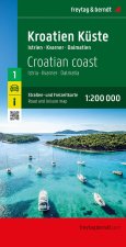 Kroatien Küste, Straßen- und Freizeitkarte 1:200.000, freytag & berndt