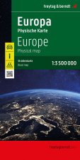 Europa physisch, Straßenkarte 1:3.500.000, gefaltet, freytag & berndt