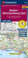 KOMPASS Großraum Fahrradkarte 3711 Baden-Württemberg Süd, Schwarzwald, Bodensee, Schwäbische Alb, Allgäu 1:125.000
