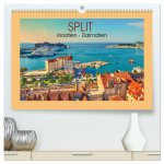 SPLIT Kroatien - Dalmatien (hochwertiger Premium Wandkalender 2026 DIN A2 quer), Kunstdruck in Hochglanz