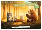 Bärige Illustrationen (Tischkalender 2026 DIN A5 quer), CALVENDO Monatskalender