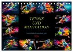 Tennis und Motivation (Tischkalender 2026 DIN A5 quer), CALVENDO Monatskalender