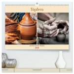 Töpfern arbeiten mit den Händen (hochwertiger Premium Wandkalender 2026 DIN A2 quer), Kunstdruck in Hochglanz