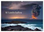 KI Landschaften (Wandkalender 2026 DIN A2 quer), CALVENDO Monatskalender