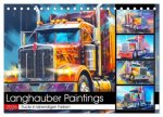 Langhauber Paintings. Trucks in lebendigen Farben (Tischkalender 2026 DIN A5 quer), CALVENDO Monatskalender