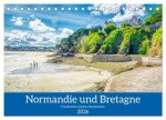 Normandie und Bretagne - Frankreichs schöner Nordwesten (Tischkalender 2026 DIN A5 quer), CALVENDO Monatskalender