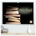 Bücher phantasievoll und sachlich (hochwertiger Premium Wandkalender 2026 DIN A2 quer), Kunstdruck in Hochglanz