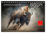 Amerikanischer Bison (Tischkalender 2026 DIN A5 quer), CALVENDO Monatskalender